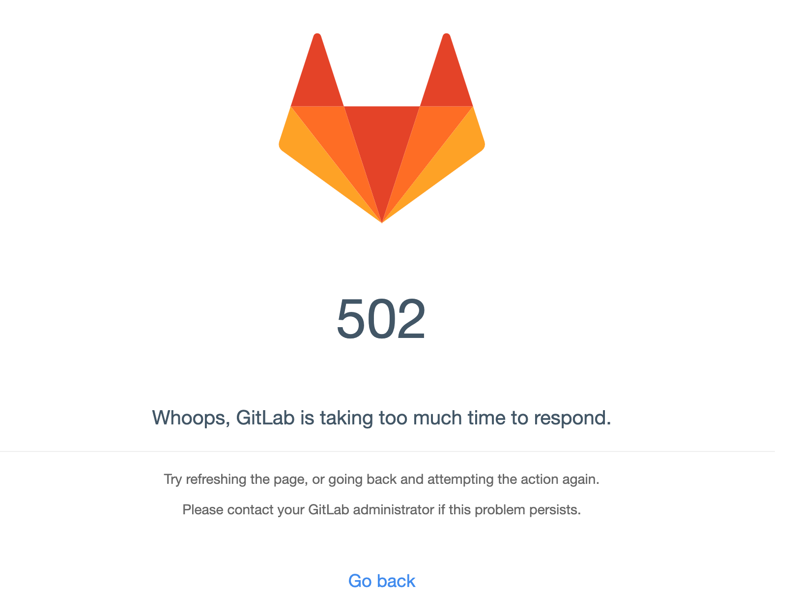 502 bad gateway error - gitlab